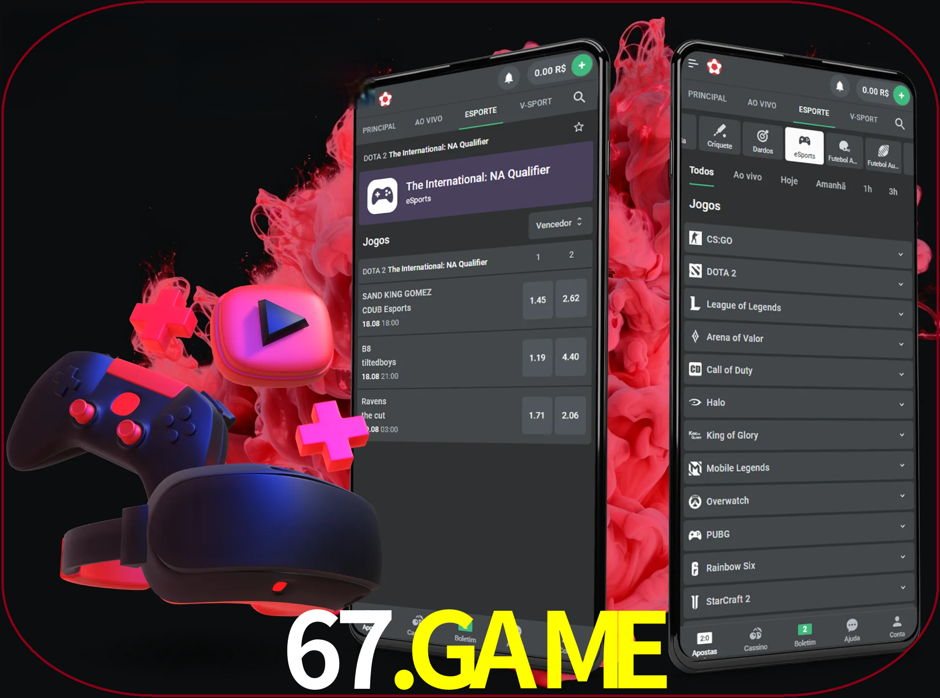 Para ter a aplicação móvel 67.game no seu smartphone, basta descarregar o ficheiro apk e seguir as instruções.