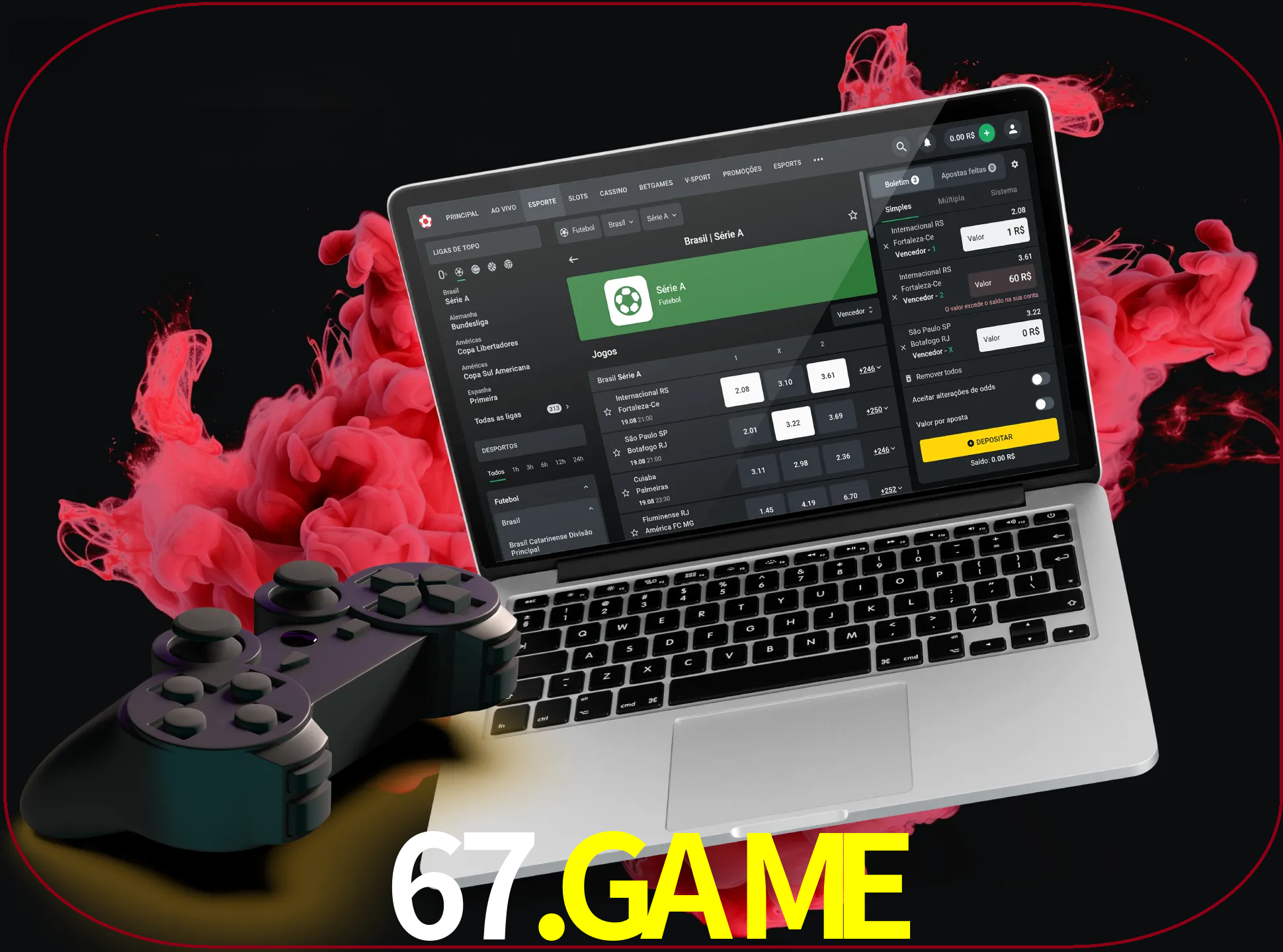 Visite a secção especial de jogos de vídeo em 67.game para descobrir em que jogos pode apostar e ganhar muito dinheiro.