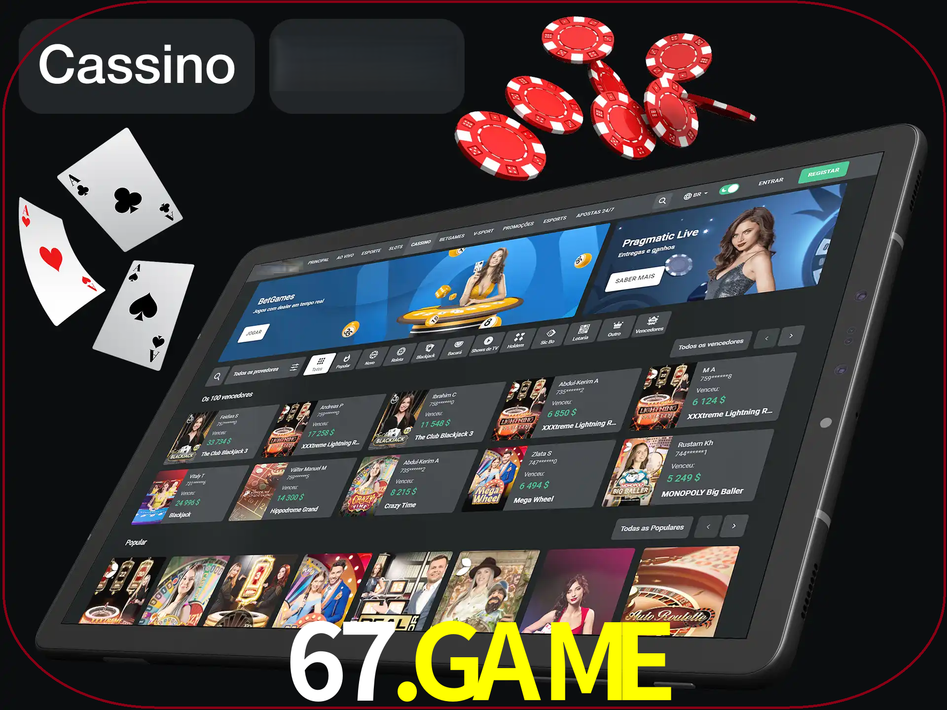 Jogue vários jogos de cassino em nosso cassino.